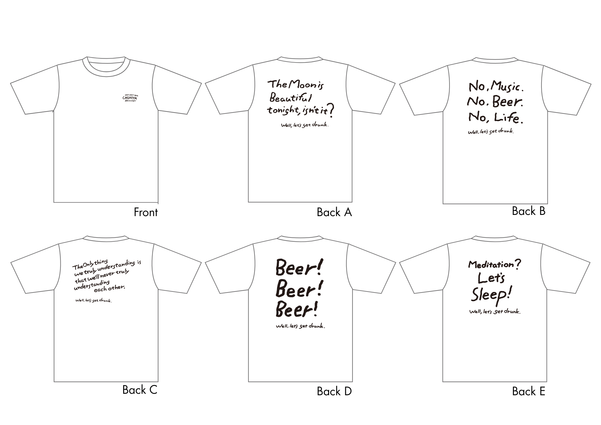 カギヤブルワリー「Well, Let&rsquo;s get drunk.」Tシャツ