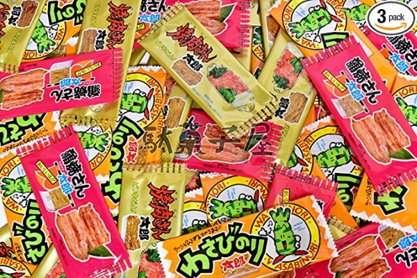 駄菓子　蒲焼さん、焼肉さん、わさびのり太郎