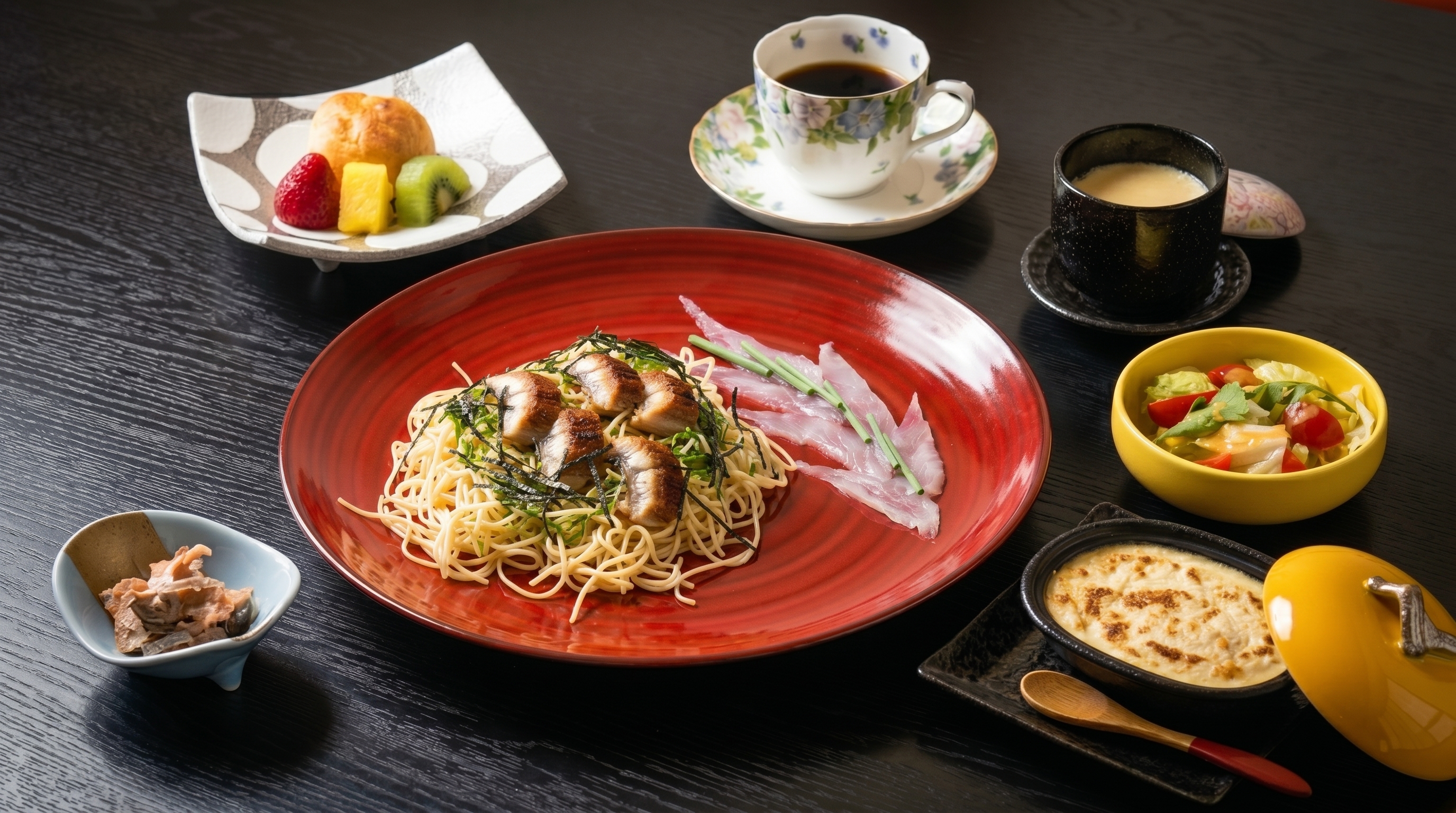 うなぎの冷製パスタセット